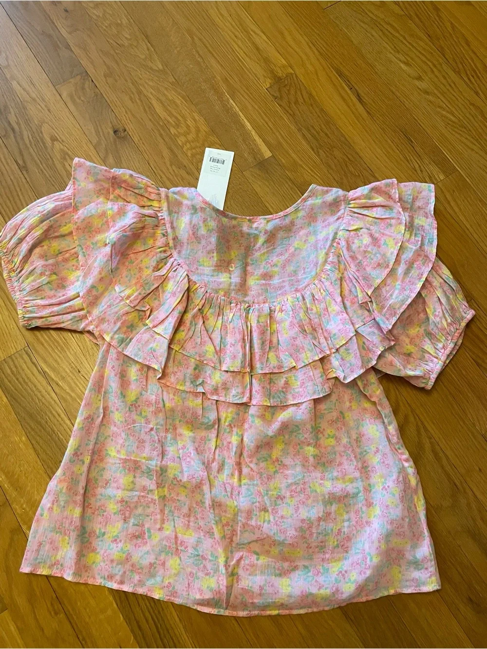 LoveShackFancy Amora Blouse Size Small NWT melon punch